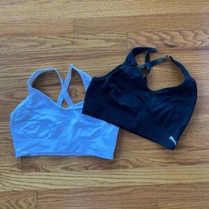 Puma Black and White Sports Bra Duo